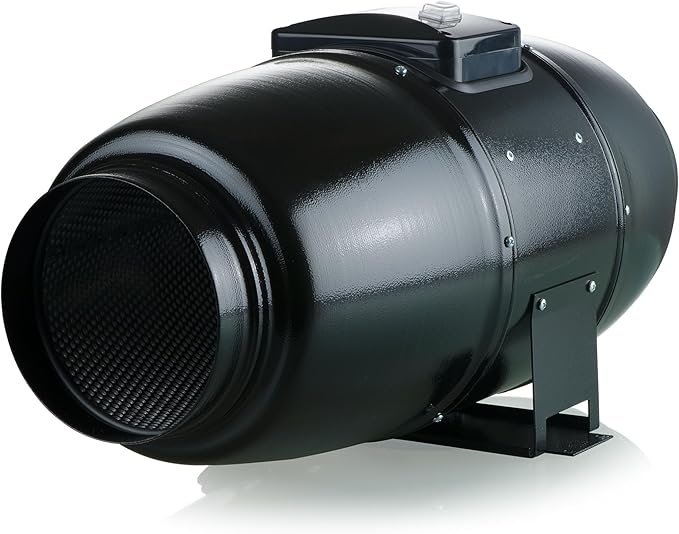 VENTS-US TT Silent M 250 – 10" Inline Duct Fan with Up to 880 CFM Includes Double-Speed Switch with Thermal Overload Protection – UV Resistant, and sound Absorbing Casing