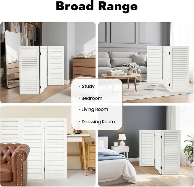 3 Panel Room Divider Short, Short Folding Privacy Screen, Freestanding Privacy - Image 2