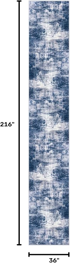 Abstract Runner Rug 3x18 Ft Washable Runners - Image 2