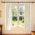 Etherealveil Beige Pinch Pleated Blackout Curtains 2 Panels 40"x72" | Back Tabs by Etherealveil