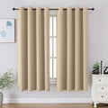 CUCRAF Light Beige Blackout Curtains 54 inch Length, Thermal Insulated Room by CUCRAF