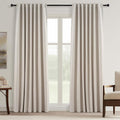 Topfinel 108 Inches Long Blackout Linen Curtains by Topfinel