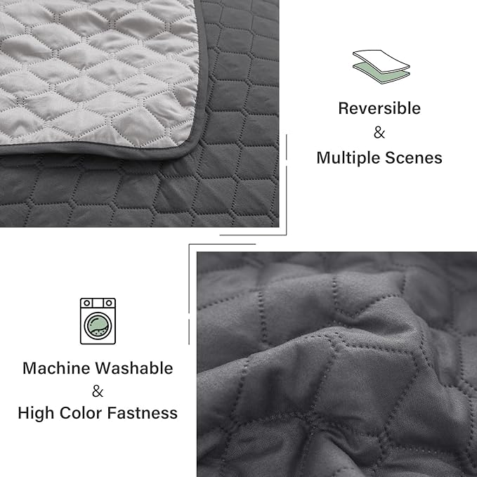 Exclusivo Mezcla Reversible Full Queen Quilt Bedding Set, Soft Microfiber - Image 6