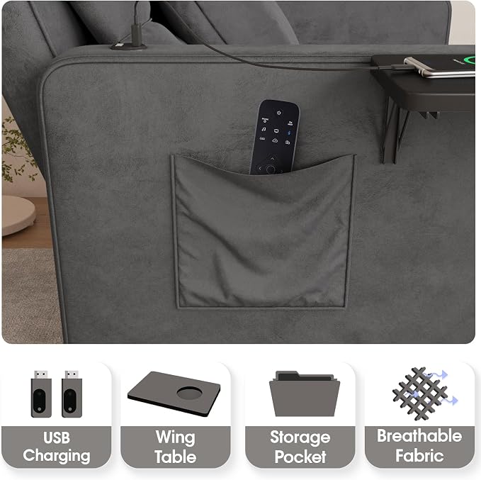 Convertible Sleeper Chair Bed, 3-in-1 Sofa Bed - Image 6