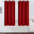 Red Blackout Curtains 34 x 63 Inch Length/Set of 2 Curtain Panels/Thermal by Lemomo