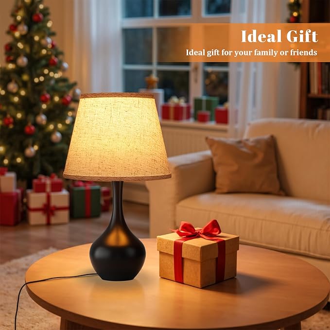16.1" Touch Table Lamp for Nightstand, 3 Way Dimmable Small Bedroom Lamp | - Image 3