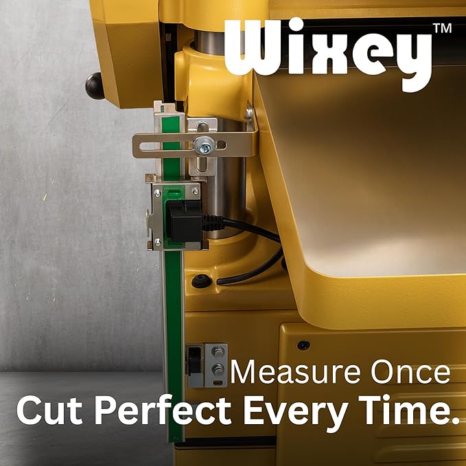 WR550 Wixey Digital Readout with Remote LCD Display - Precision Thickness 12'' Height Measuring Calipers for Planer, Drum Sander, & Wide Belt Sander - 0.002" Accurate Digital Callipers for Measuring