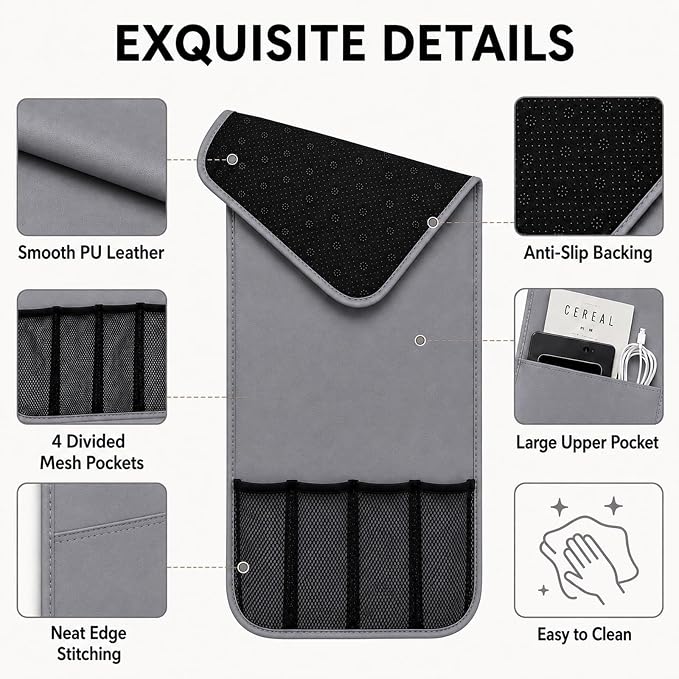 Armchair Caddy for Couch Remote Control Holder Recliner Armrest Organizer Non - Image 4