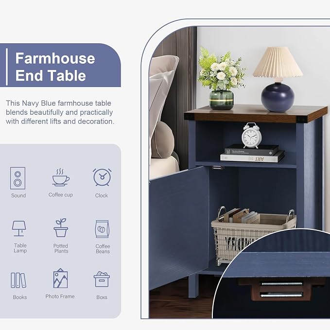 Farmhouse End Table, Nightstand - Image 5