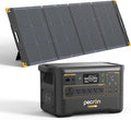 pecron F3000LFP Solar Generator with 300W Solar Panel, 3072Wh Portable Power Station, 3600W LiFePO4 Battery Home Backup, Fast Charging Lithium Battery with 100W USB-C for Home, Camping, RV, Emergency