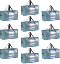 VENO Moving Bags, Wide Open Top, Light Blue, 10 Pack | Moving boxes Alternative by Veno