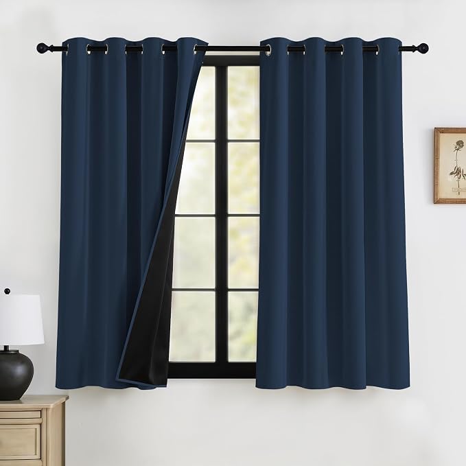 RYB HOME Blackout Curtains of 63 inches Length by RYBHOME