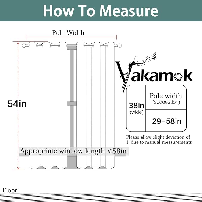Yakamok Blackout Curtains 38x54 inch Navy Blue Thermal Drapes-Bedroom | 2 panels - Image 7