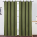 Olive Green Thermal Blackout Curtains/52 x 108 Inch/Set of 2 Panels Room by Lemomo