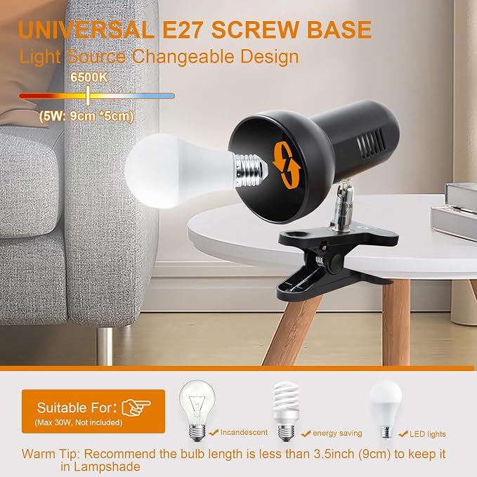 RONG&LAN LED Metal Clip On Light Clip on Lamp - Image 4