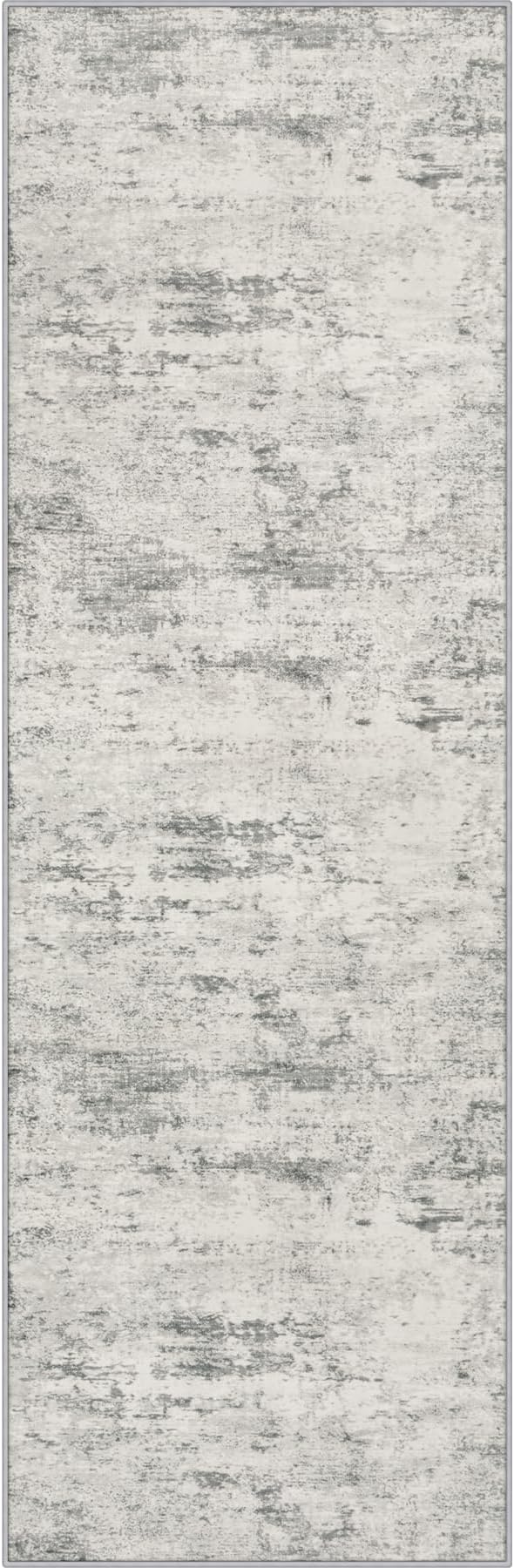 2x5 Washable Runner Rug：Modern Abstract Kitchen Soft Carpet Gray | by FXRHLP