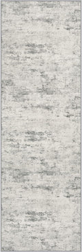 3x8 Washable Runner Rug：Modern Abstract Kitchen Soft Carpet Gray | by FXRHLP