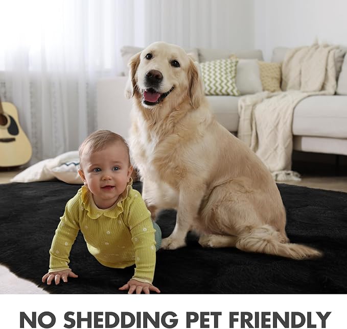 7x10 Ft Extra Large Shag Rugs for Living Room, Ultra Soft Fluffy Furry Area - Image 6