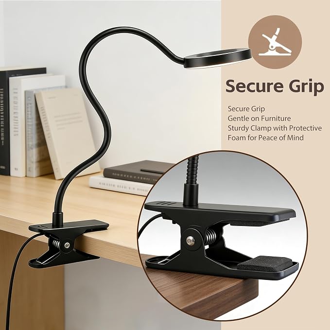 Sunny Power LED Clip On Book Light Eye-Care Bedside Reading Light - Image 5