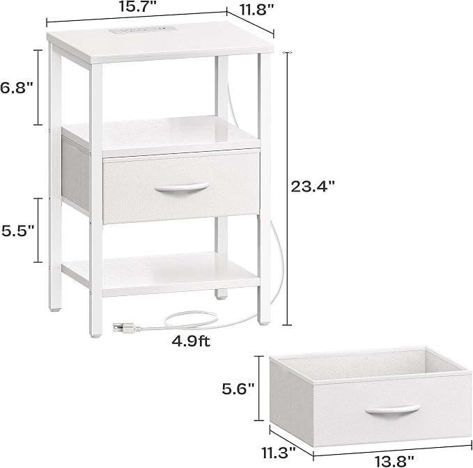 SUPERJARE Nightstand Set of 2 - Image 3