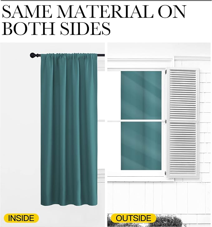 NICETOWN Blackout Curtains for Bedroom, Window Curtain Panels, Thermal - Image 6