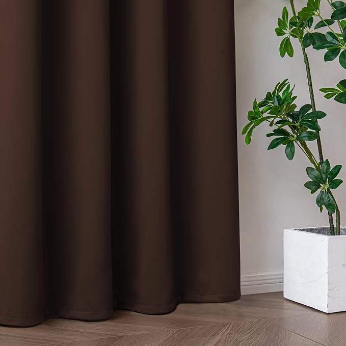 IGEMAEVE Blackout Curtains for Bedroom Grommets Chocolate 52" W x 84" L | - Image 7