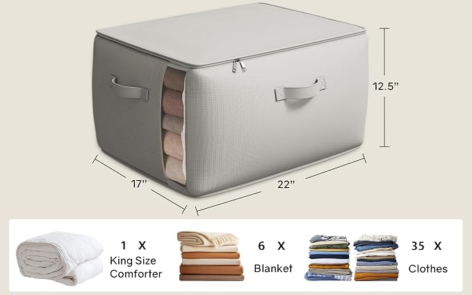 2 Pack Canvas Comforter Storage Bags - Image 5