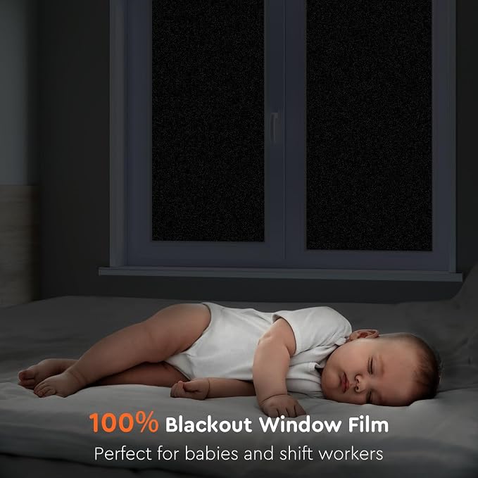 Kromapolis Blackout Film, Total Privacy & Room Darkening, 45.2'' x 393.7'' | - Image 2