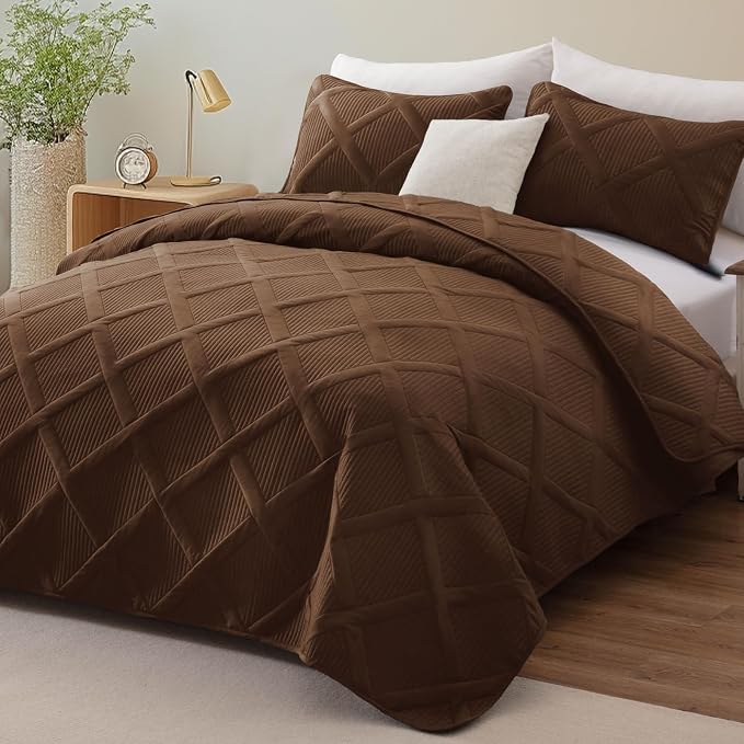 Exclusivo Mezcla California King Size Quilt, Modern Striped Pattern, - Image 2