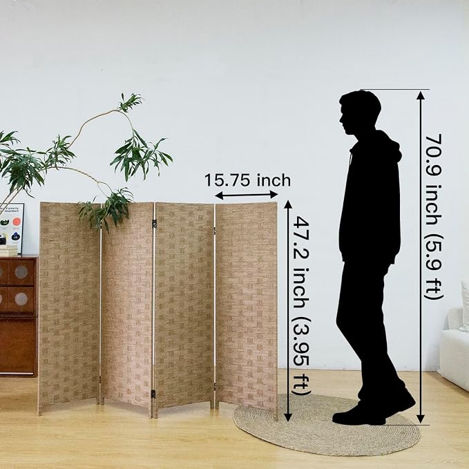 4 Panel Double Sided Short Room Divider - Image 5