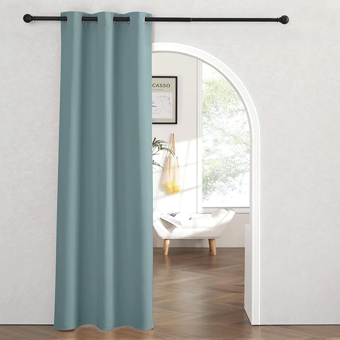 RYB HOME Temporary Doorway Curtains Blackout Privacy Room Divider Curtains | by RYBHOME