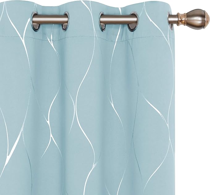 Deconovo Curtains for Living Room, Pattern Blackout Curtains 108 Inch Long | by Unknown