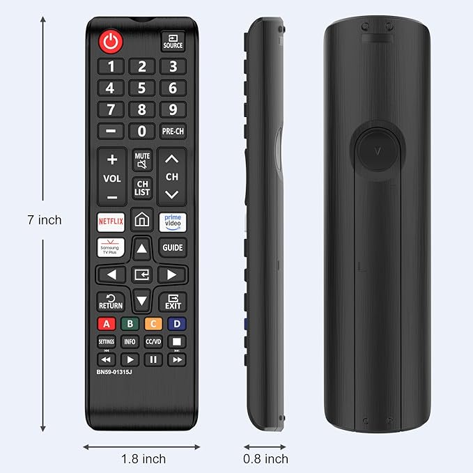Replacement Remote for Samsung Smart TVs, Universal Control Compatible with BN59-01315J/A, BN59-01199F, for Samsung 4K 8K QLED UHD LCD HDTV