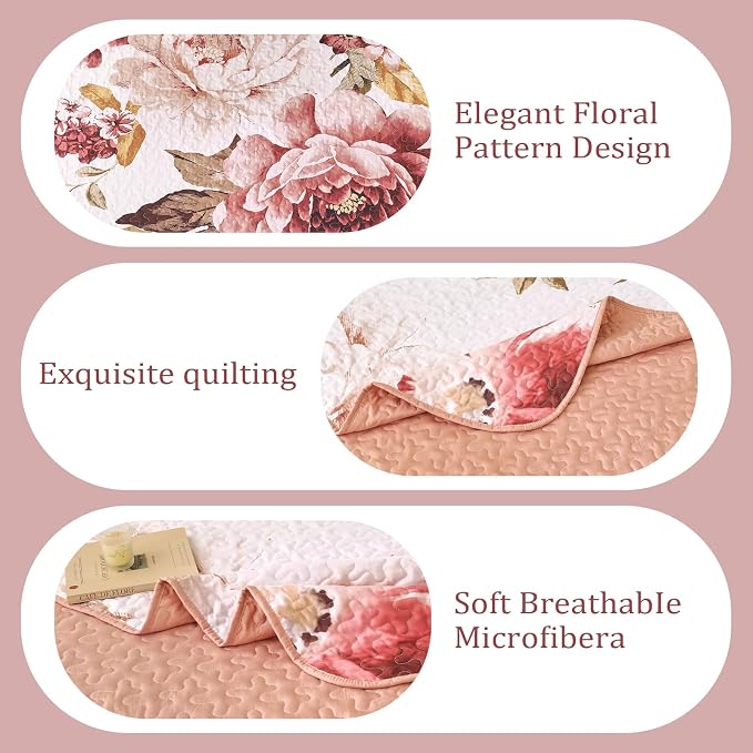 WONGS BEDDING Quilt Queen Size, Soft Microfiber Lightweight Farmhouse Bed Cover - Image 6