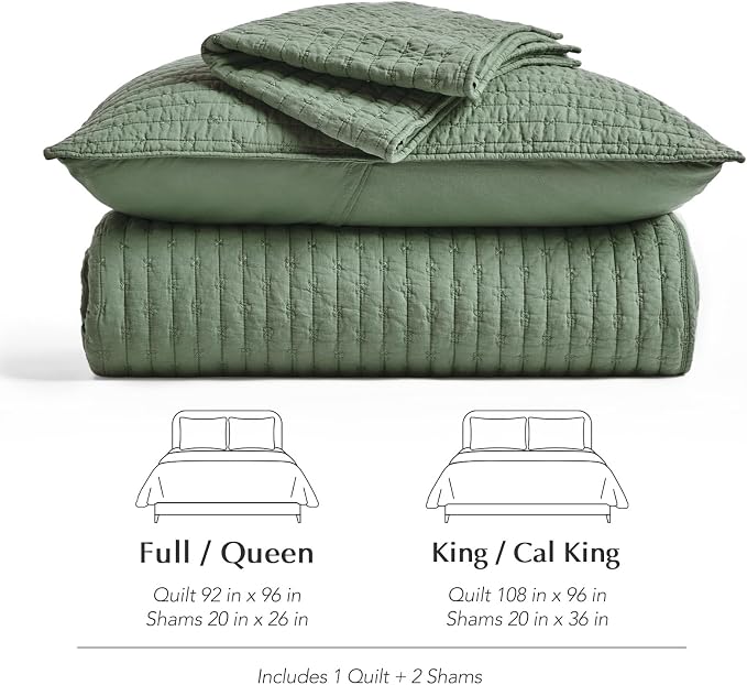 Cross Stitch Pre-Washed Cotton Quilt Bedding Set King Size, Oversized 3 Pieces - Image 9