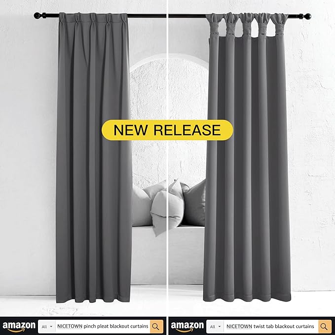 NICETOWN Blackout Curtain Panels Window Draperies - Image 6
