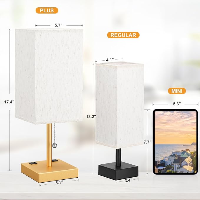 Gold Bedside Lamp for Bedroom - Image 3