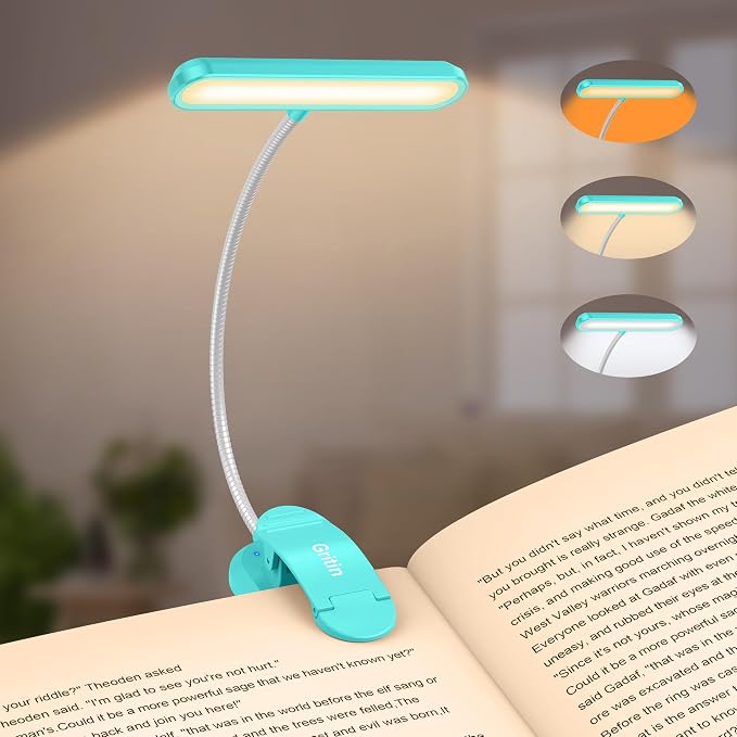 Gritin Rechargeable Book Light for Reading in Bed by Gritin
