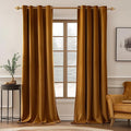 MIULEE Velvet Curtains Golden Brown 52 x 108 Inch Length Set of 2 | Extra Long by MIULEE