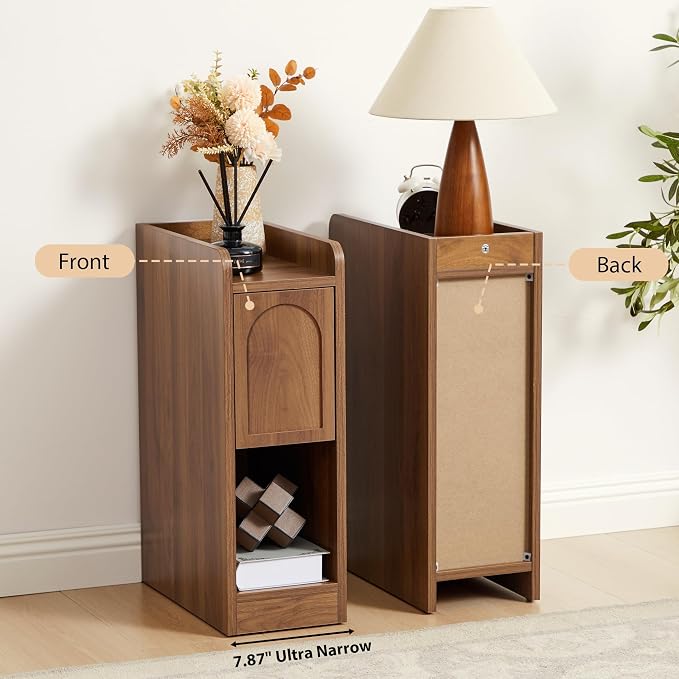 Narrow Nightstand, Slim Bedside Table - Image 5