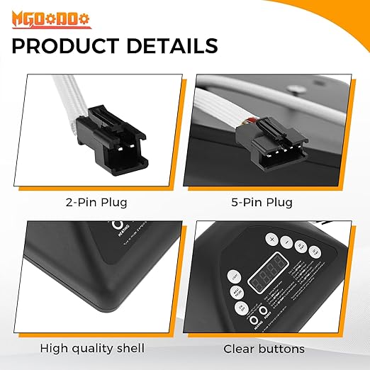 Mgoodoo 9907100001 Digital Control Panel Replacement Parts Compatible with Masterbuilt Top Controller Electric Smoker 20070311/20070411/ 20072614/20071011/ 20072514/20072618/ 21072618/20072218