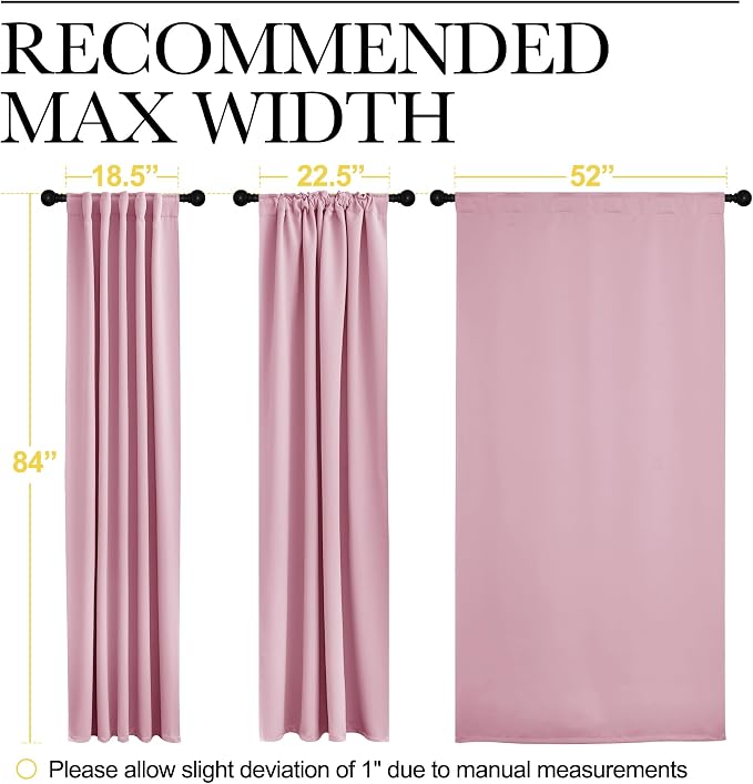 NICETOWN Bedroom Curtains Blackout Curtain Panels - Image 7