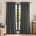 MIULEE Velvet Curtains 52x90 inches 2 Panels Gray Blackout Curtains | Luxury by MIULEE