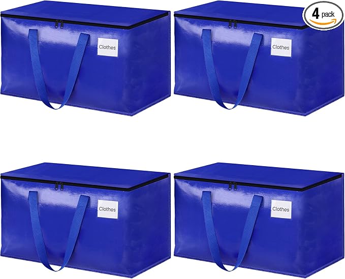 StorageRight Moving Bags, Moving Boxes, 93L 4-Pack Sotrage Bags Totes, by StorageRight