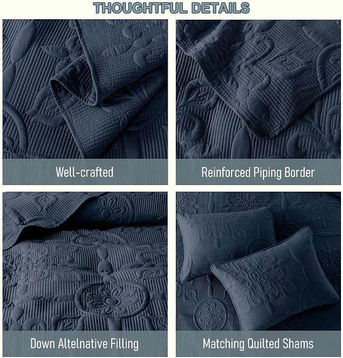 B2EVER Boho Quilt California King Size Bedding Set - Image 6