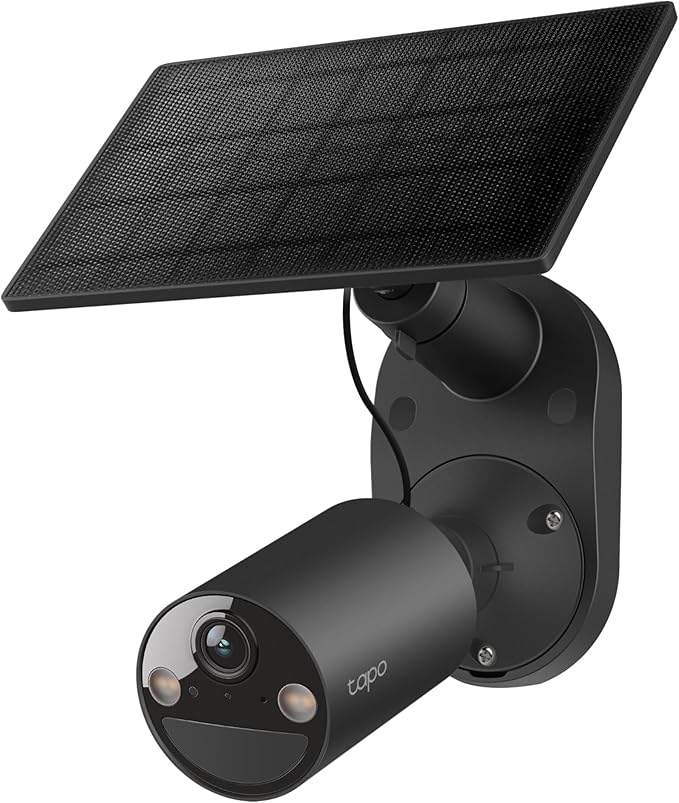 Tapo SolarCam 1080p Outdoor Wireless Security Camera - Battery Power with Solar, Person Detection, Subscription-Free Local Storage or Optional Cloud, Works with Alexa & Google Assistant, C403 KIT