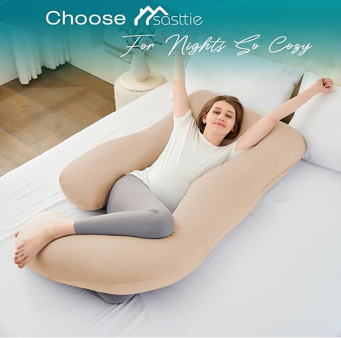 Cooling Pregnancy Pillows for Sleeping, Down Alternative, Removable Cover - Image 5