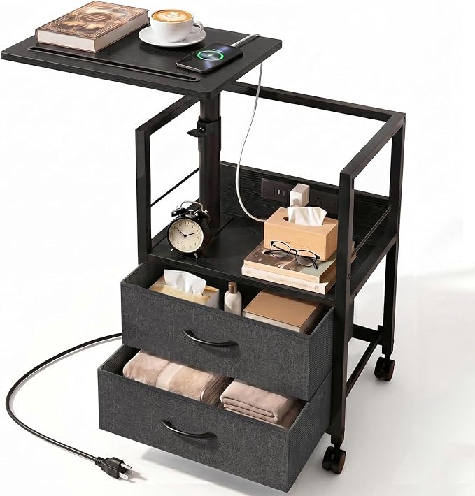 Faesun Swivel Lift Top Nightstand by Faesun