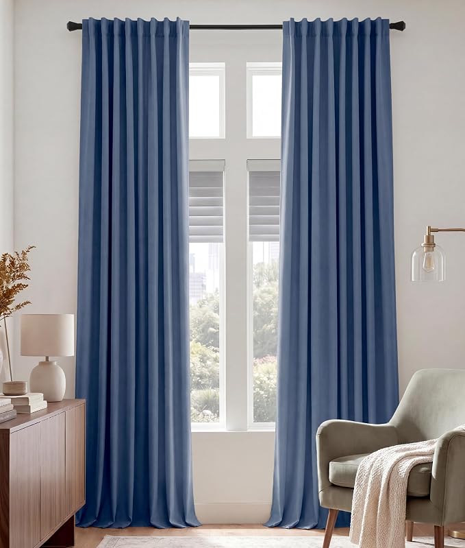 PONY DANCE Extra Long Blackout Curtains 108 inches Long by PONYDANCE