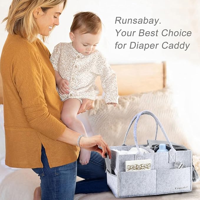 Runsabay. Nursery Basket-Baby Diaper Caddy Organizer - Image 8